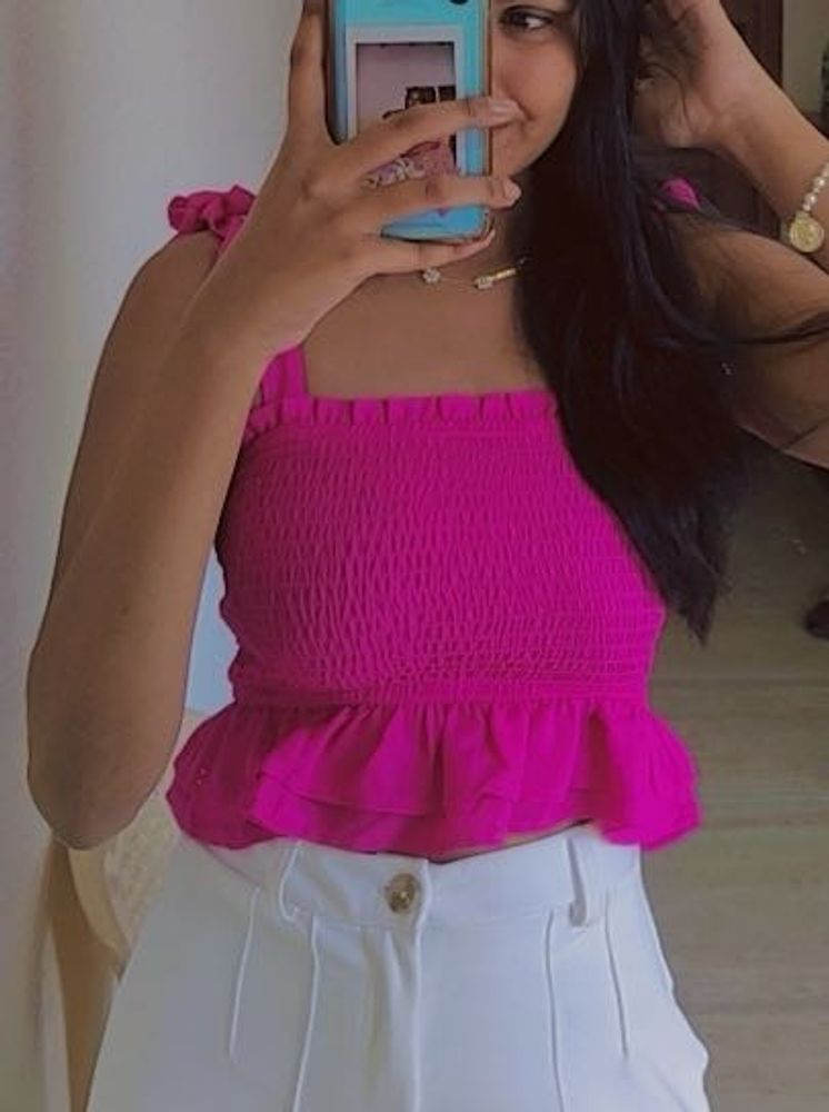 Chic Smocked Peplum Top