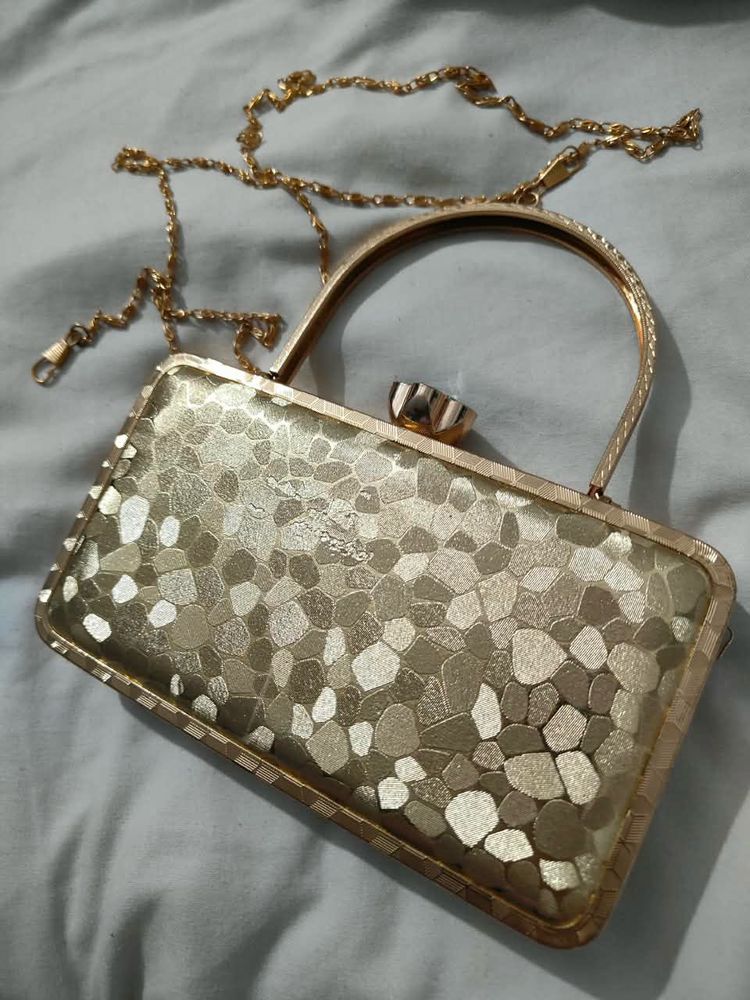 Elegant Gold Clutch Bag