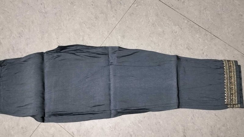 Embellished Grey Palazzos