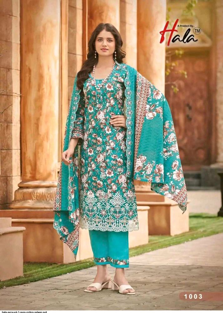 Beautiful Teal Floral Kurta Set