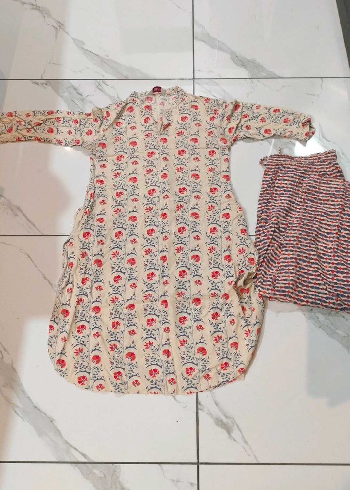 Biba Floral Print Kurta Set