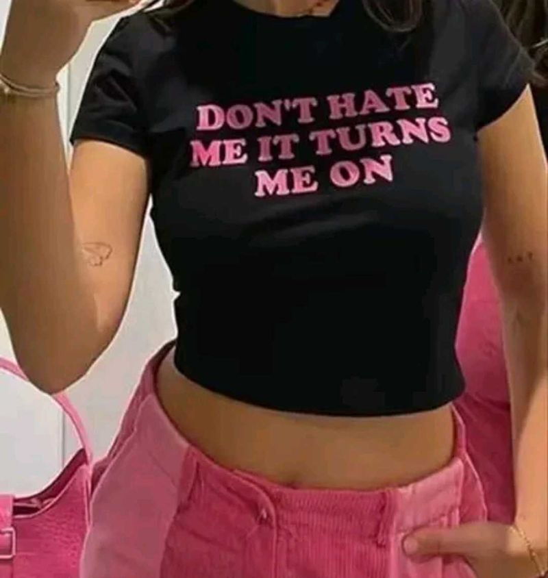 Graphic Print Cropped T-Shirt