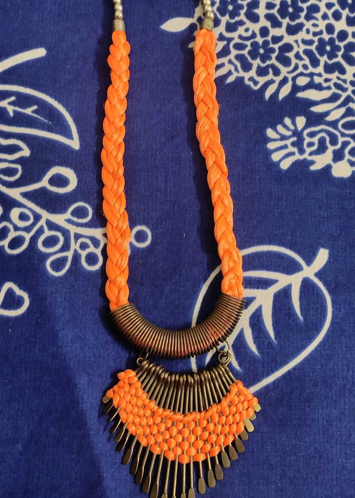 New Radiant Orange Thread Work Jewelry