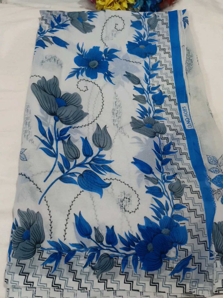 Beautiful Blue Floral saree