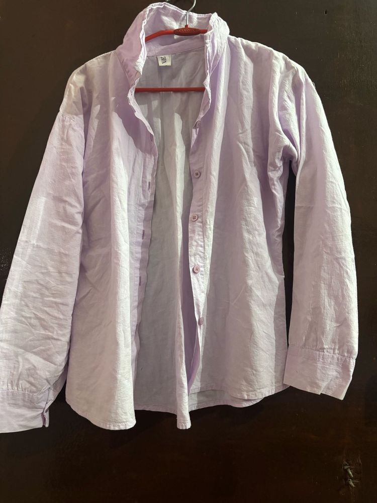 Light Purple Button-Up Shirt
