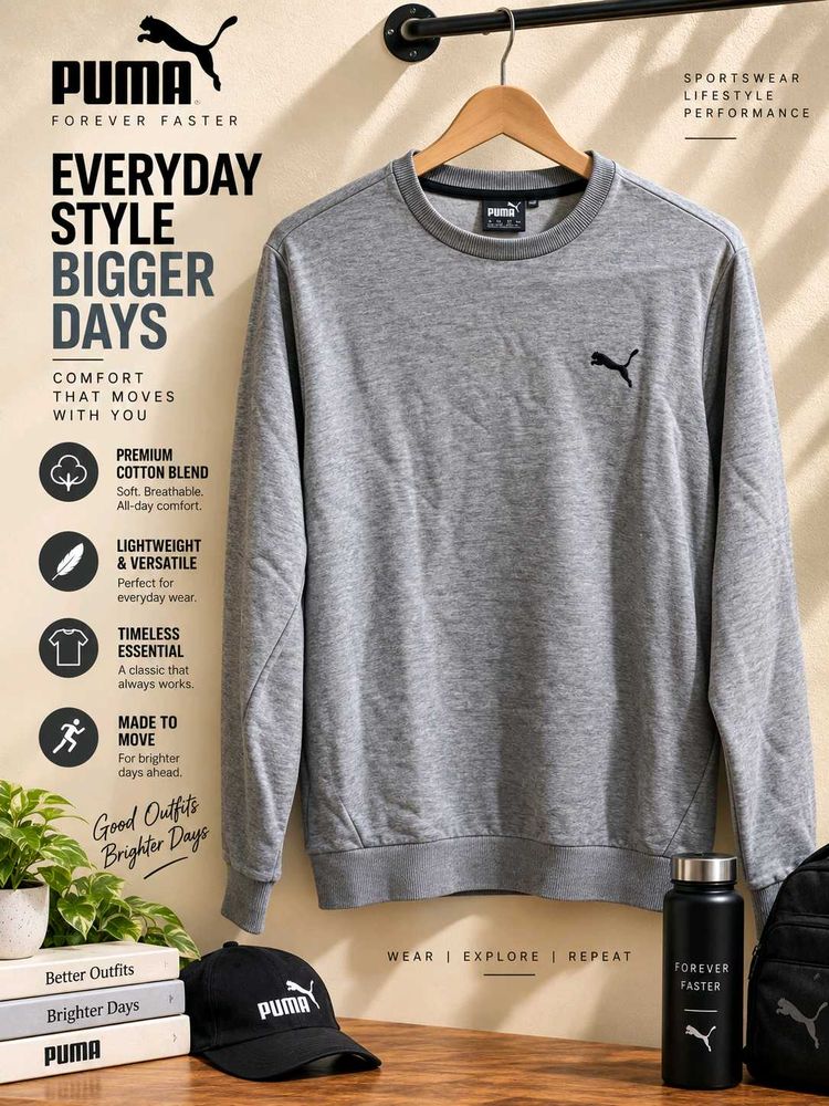 Puma Grey Crewneck Sweatshirt