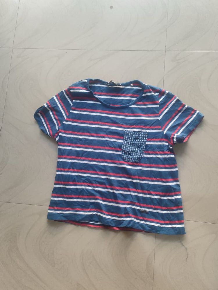 Striped T-Shirt with Pocket