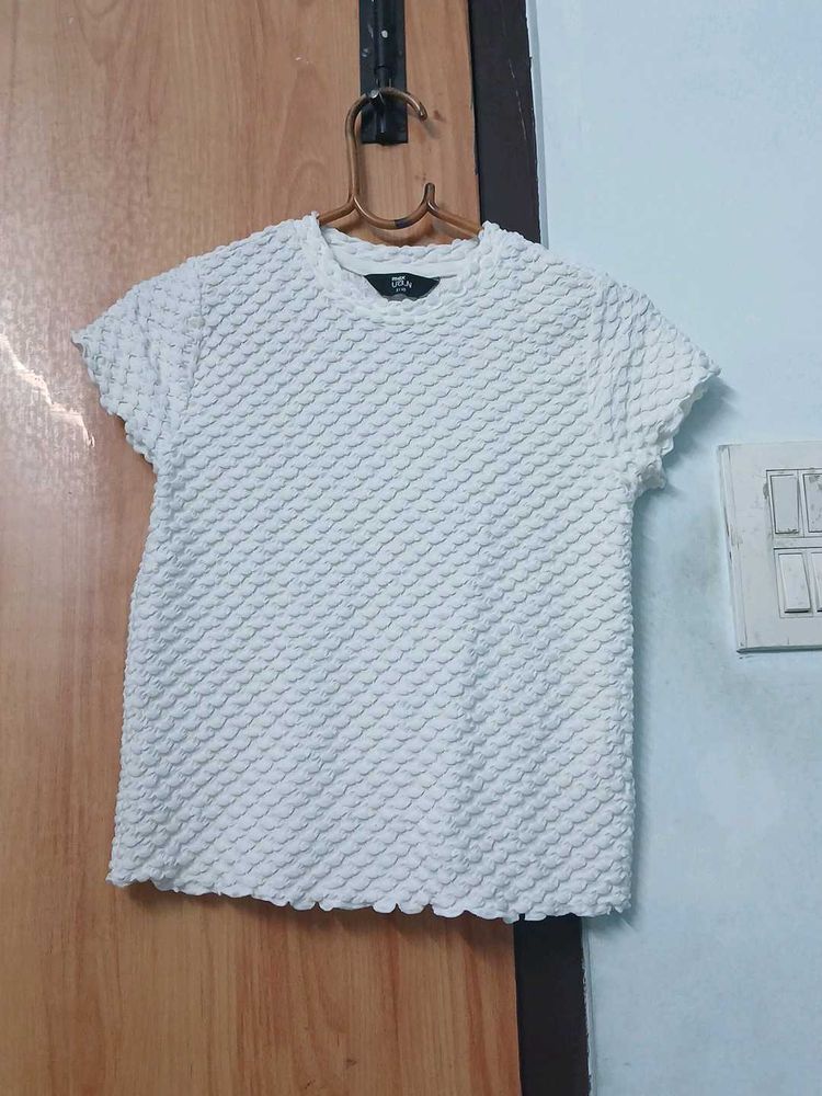Max White Textured Tee