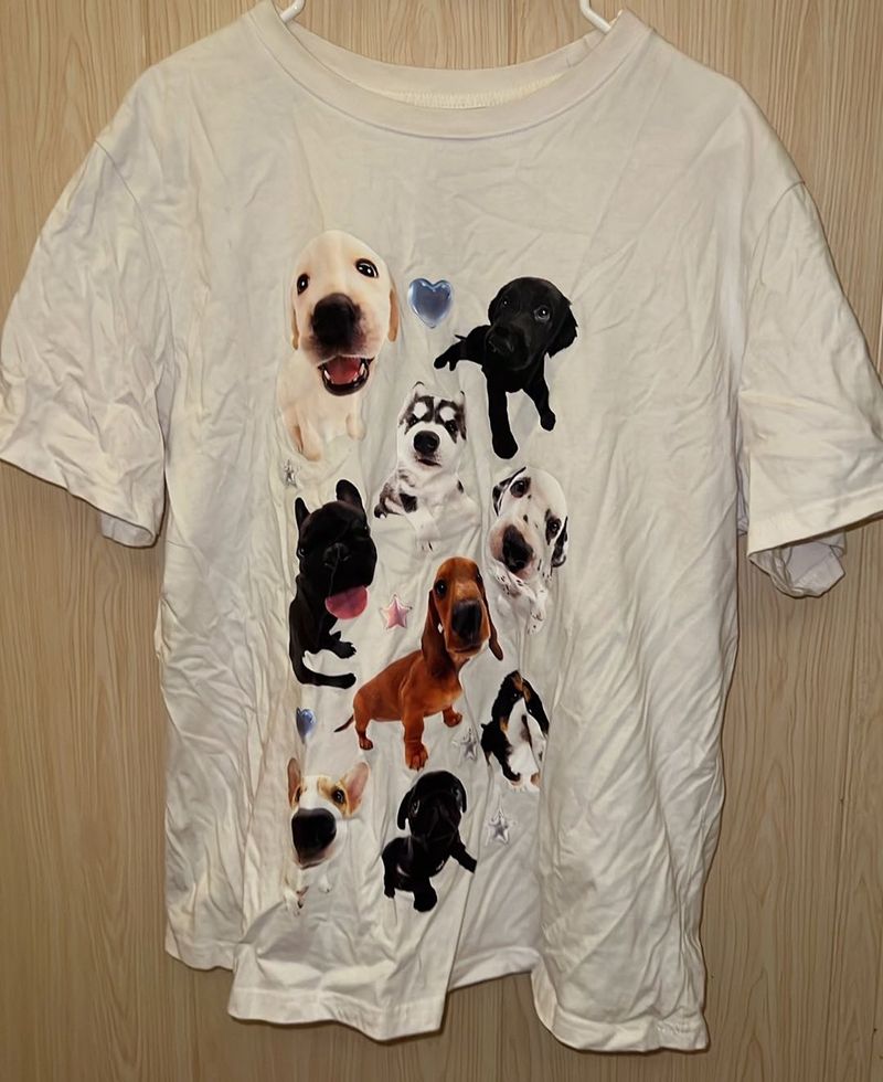 Cute Dog Print T-Shirt