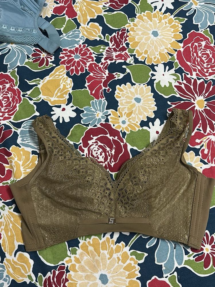 Comfortable Olive Green Bra