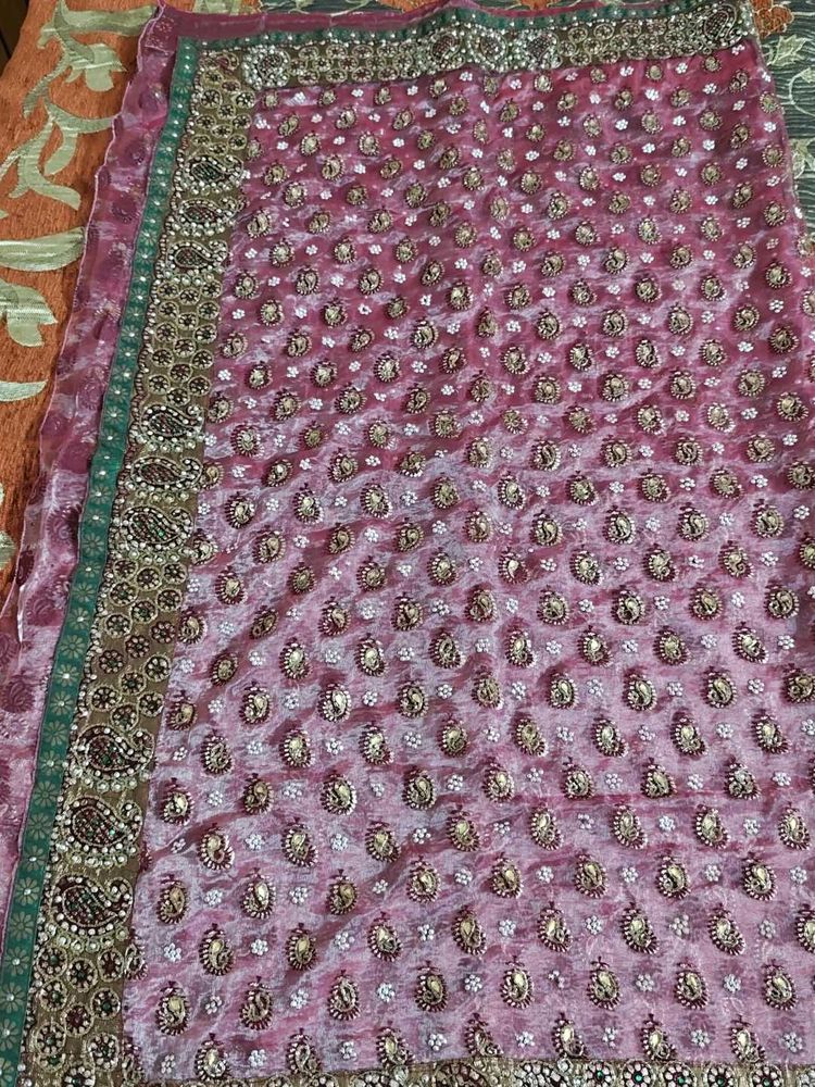 Embroidered Silk Saree