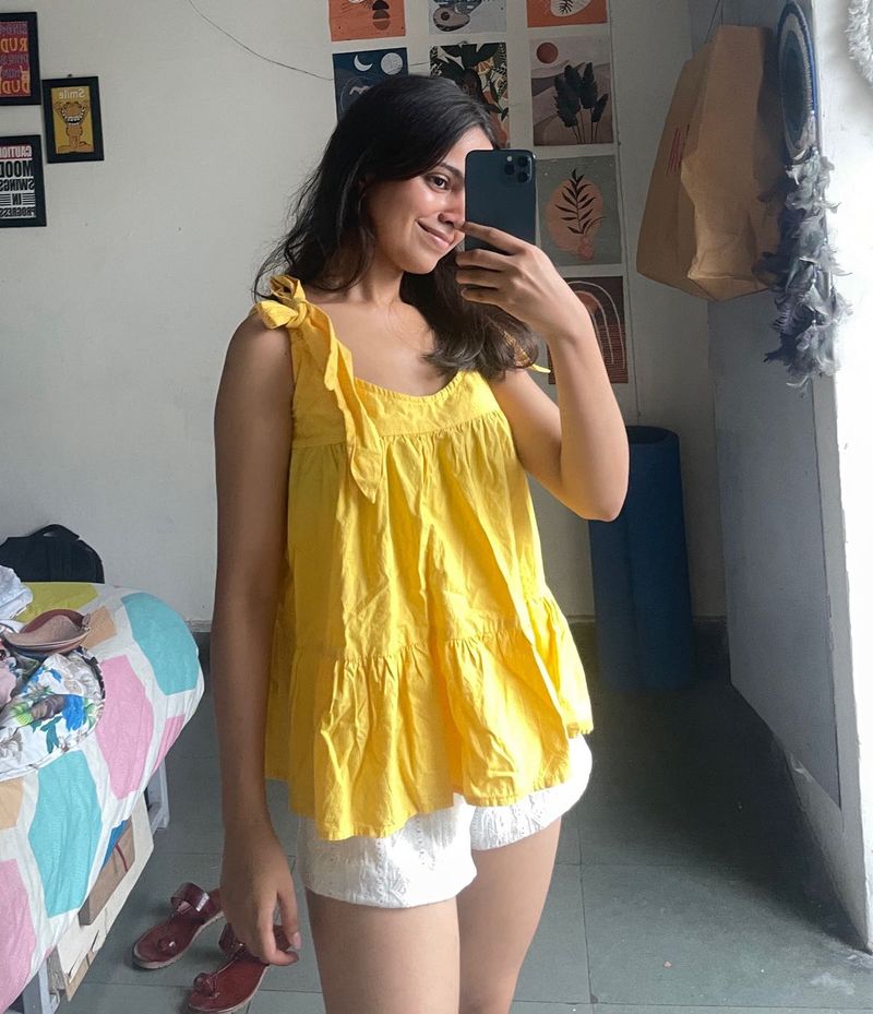 Yellow Sleeveless Top