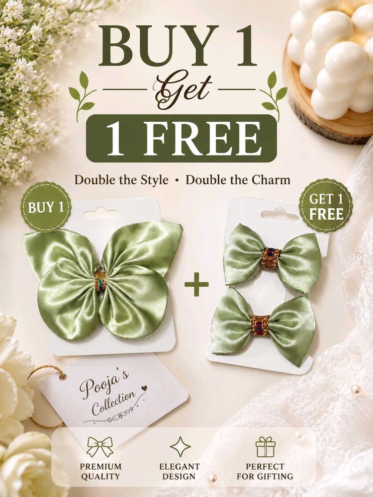 Cute Bow Hair Clips Set