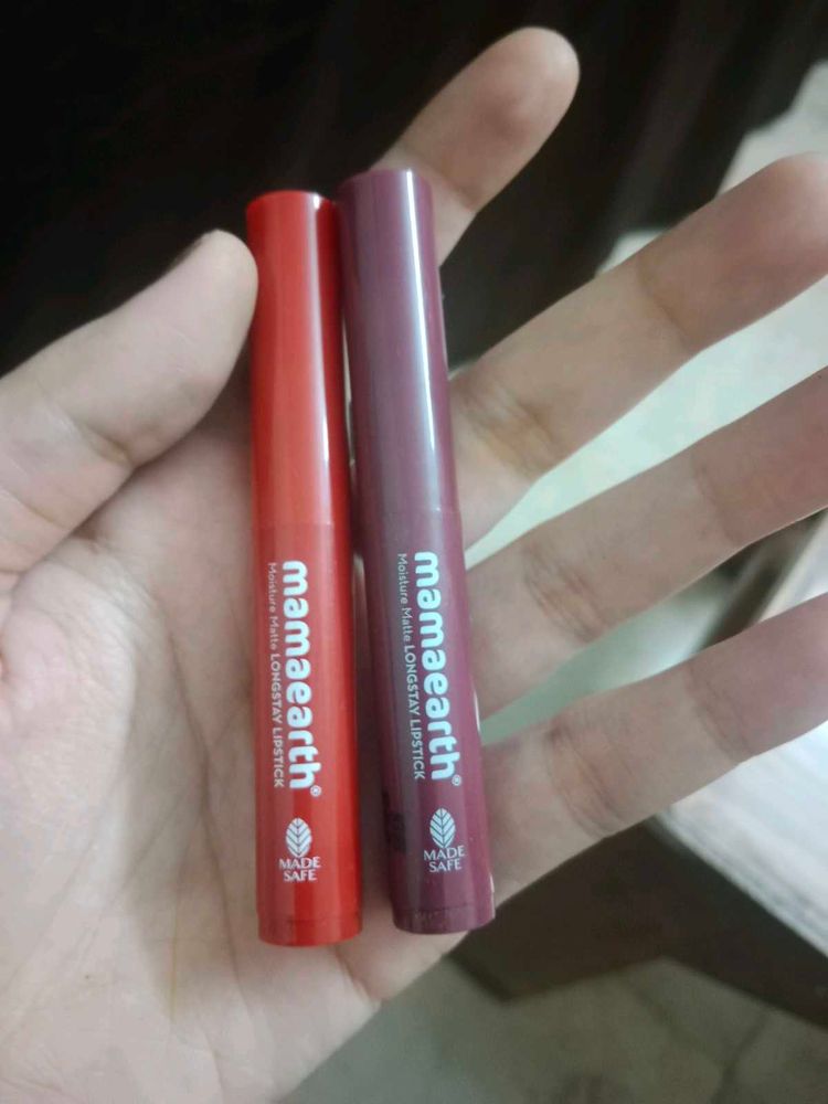 2 Mamaearth Matte Longstay Lipsticks (2 Shades)