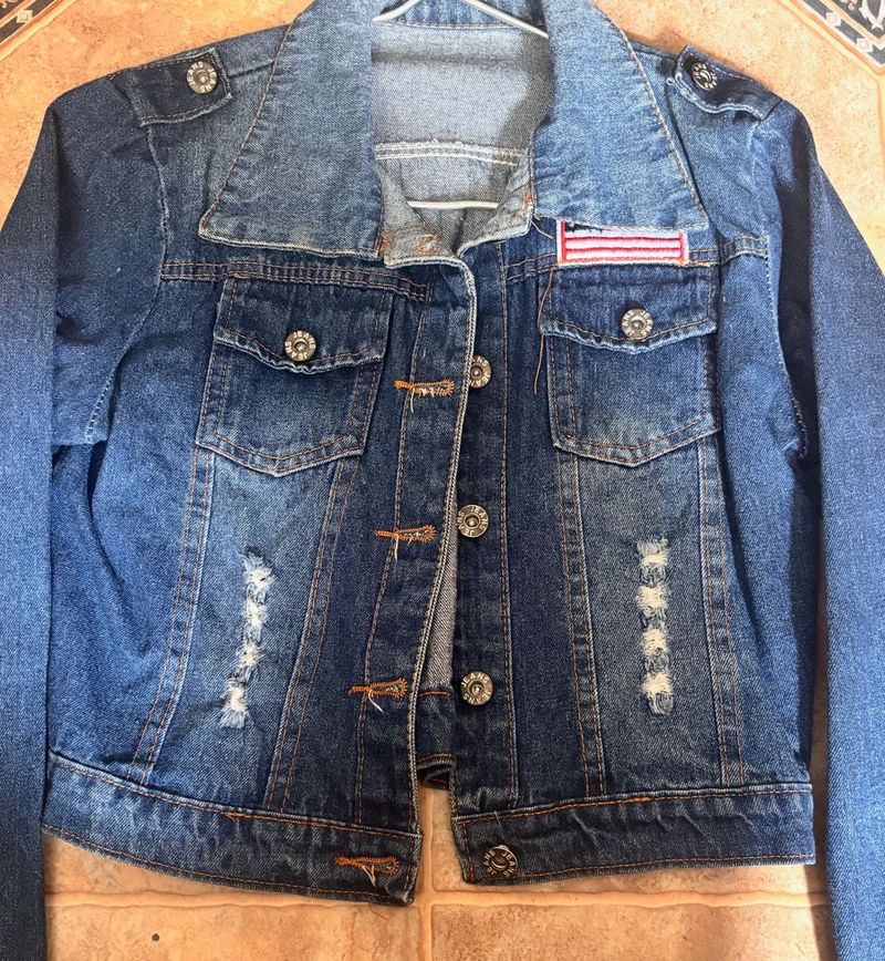 Distressed Denim Jacket