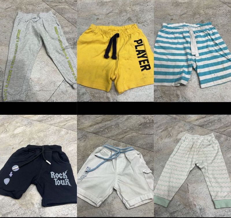 Combo of 7 Boys Shorts And Pants