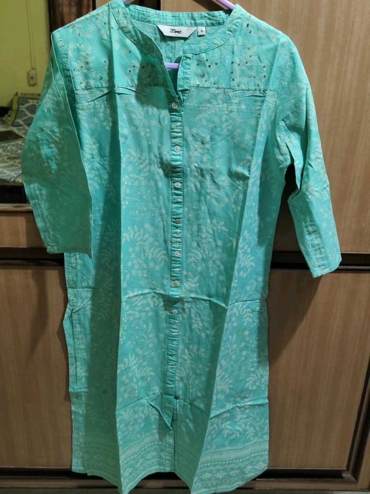 Elegant Floral Print Kurta