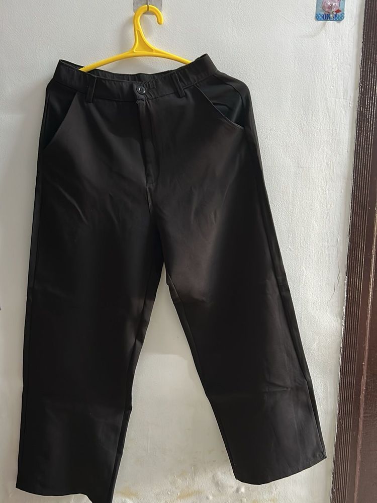 Classic Black Wide-Leg Trousers