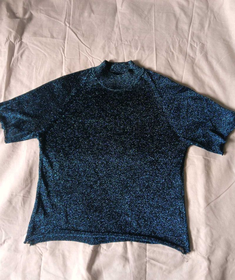 Sparkly Mock Neck Top