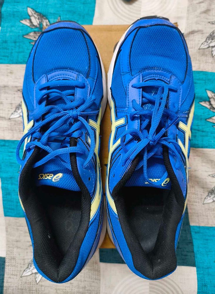 Asics Gel Asro Blue &amp; Yellow Running Shoes