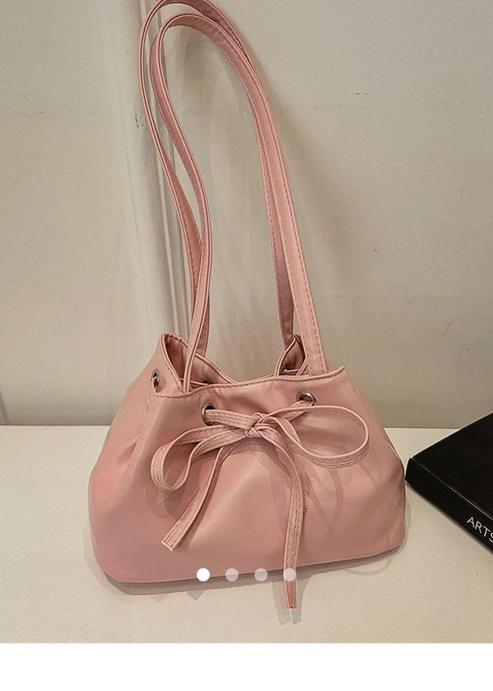 SAVANA Cute Pink Drawstring Shoulder Bag