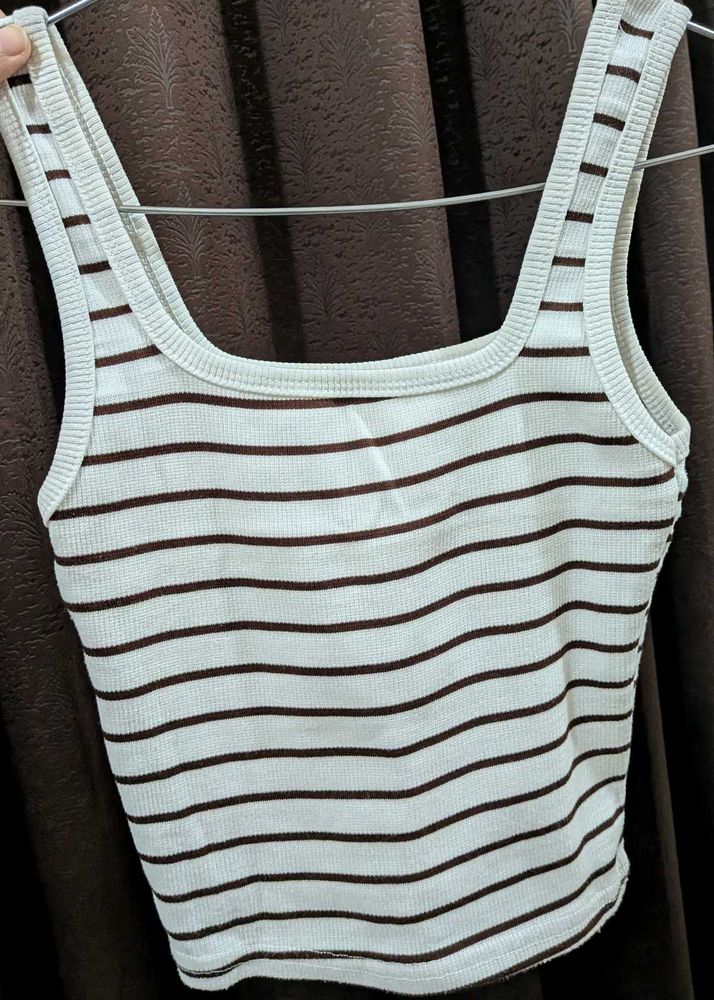 Striped Cropped Tank Top