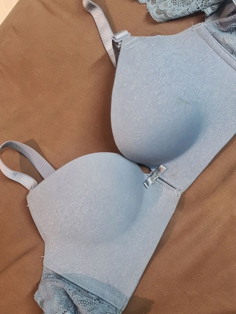 Padded Blue Bra