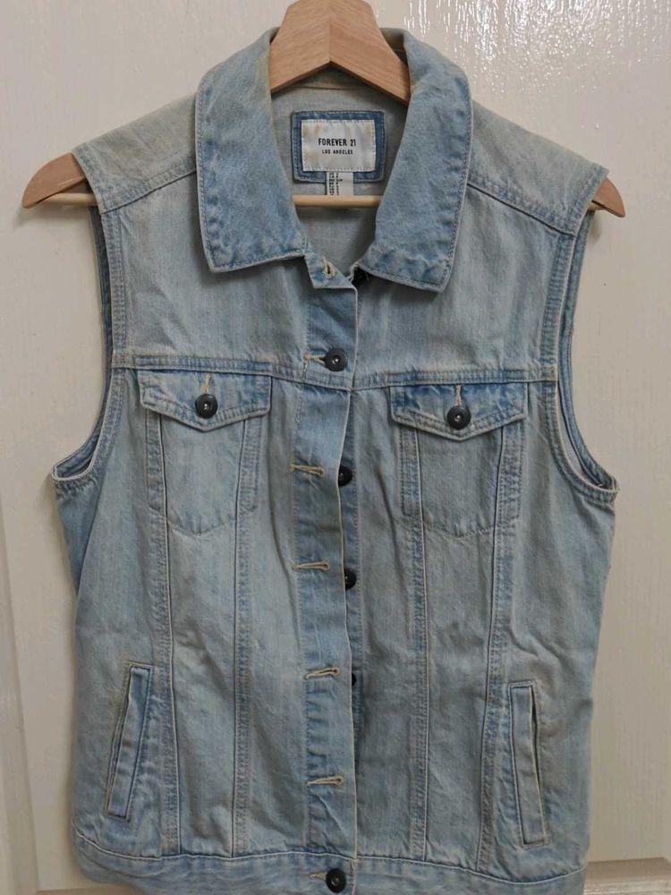 Light Wash Denim Vest