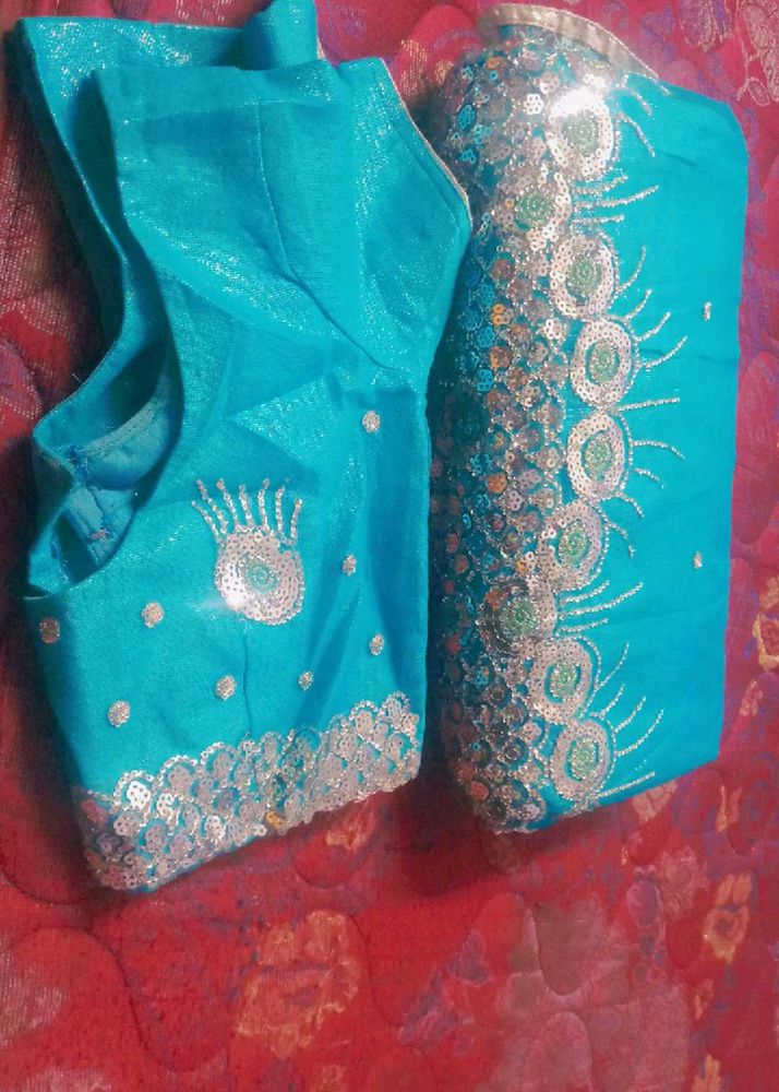 Stunning Teal Sequined Outfit