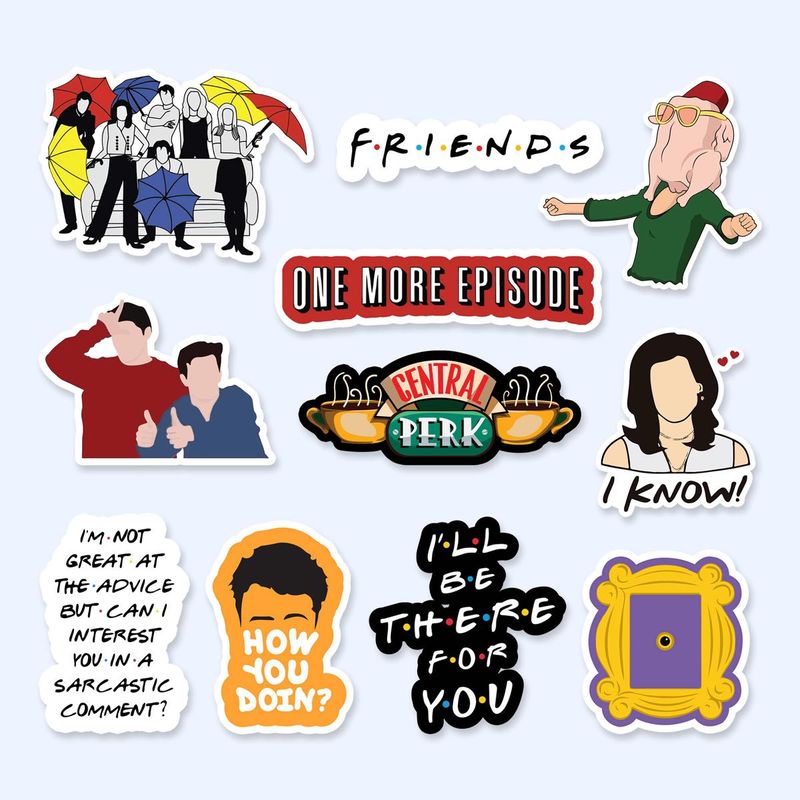 NEW Friends Vinyl Waterproof Stickers Pack