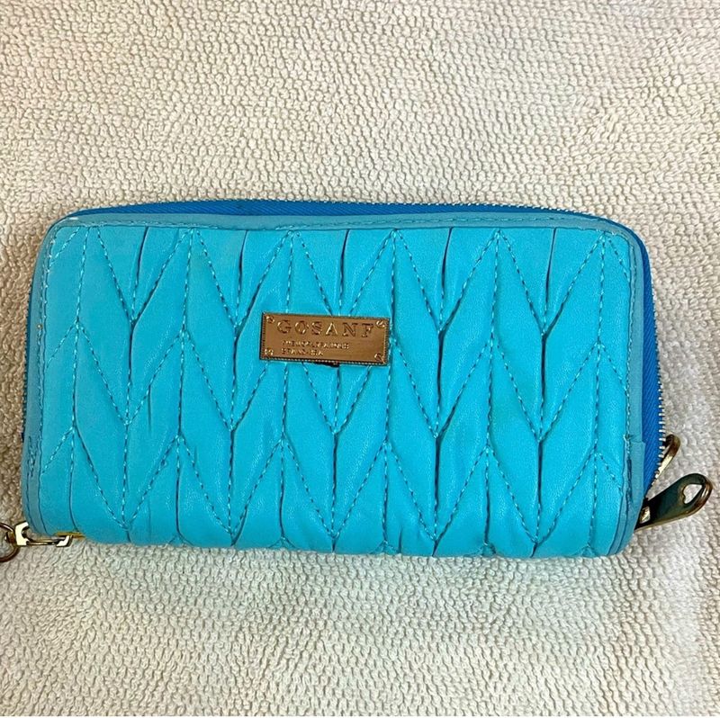 Teal blue wallet