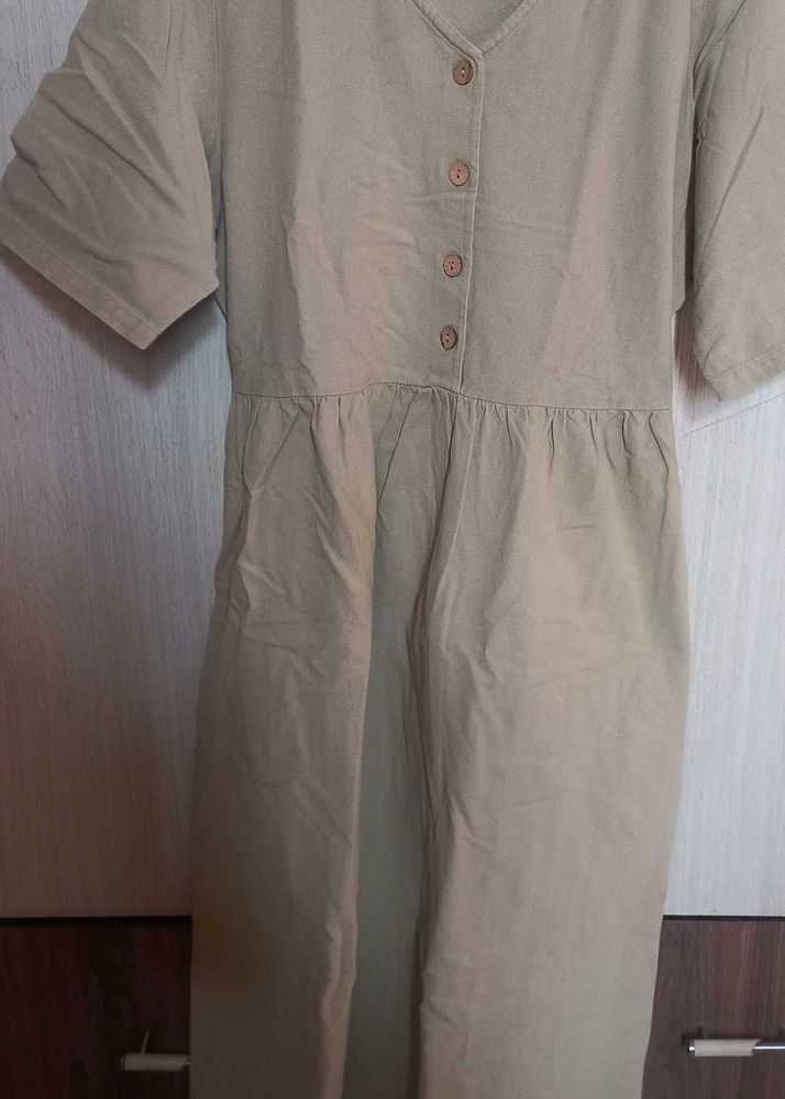Casual Button-Up Midi Dress