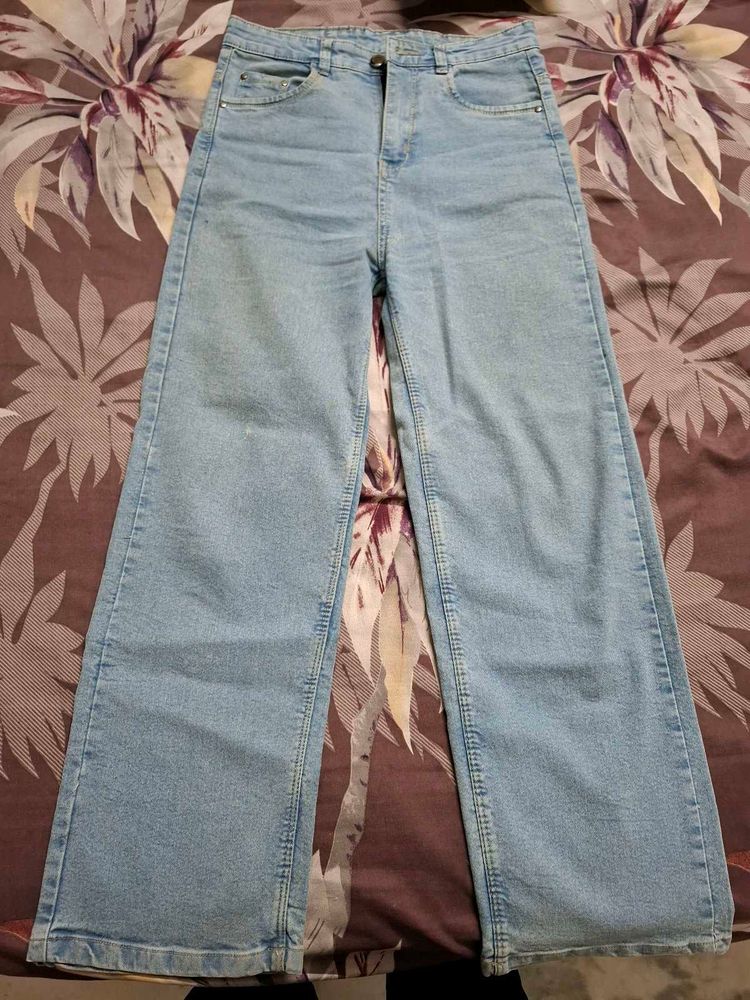 Light Wash Wide Leg Jeans