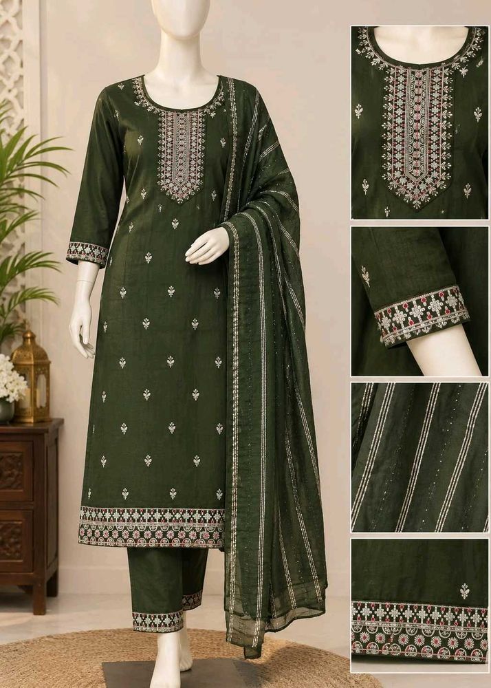 New Elegant Embroidered Kurta Set with Dupatta
