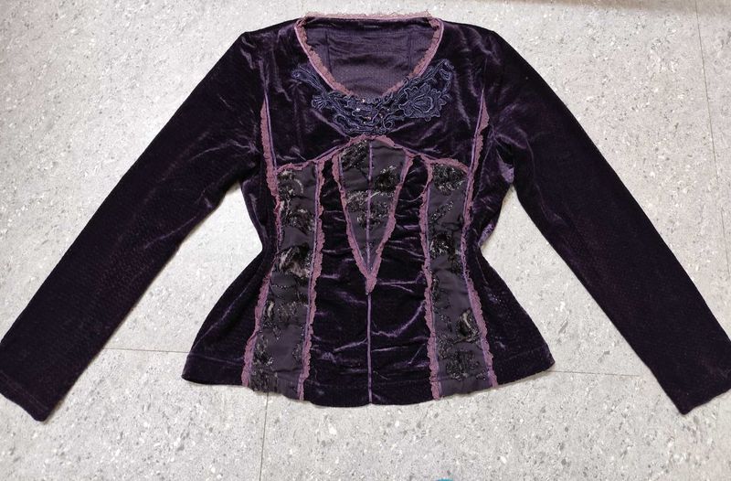 Gothic Velvet Corset Top