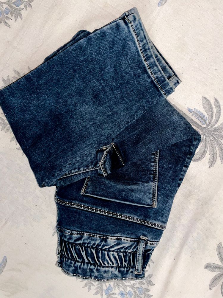 Dark Blue cargo Jeans For Women's Like New