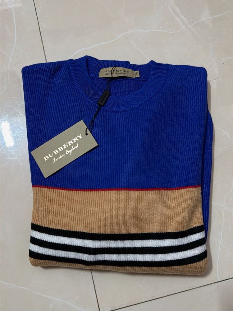 Burberry Blue Knit Sweater