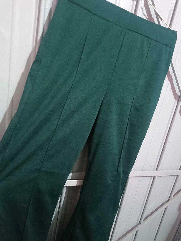 Green Fitted Trousers