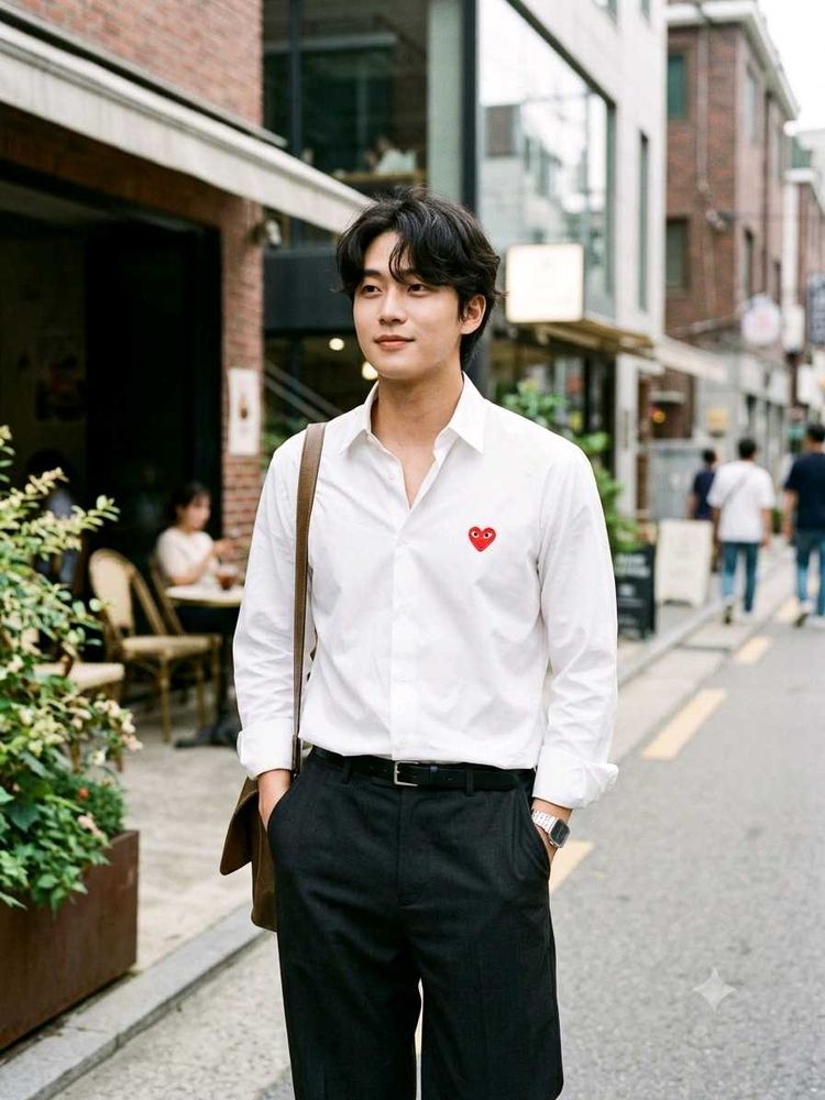 PLAY COMME des GARCONS Red Heart White Shirt | Mad