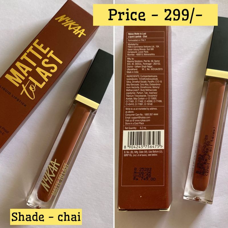 Nykaa Matte Lipstick - Chai