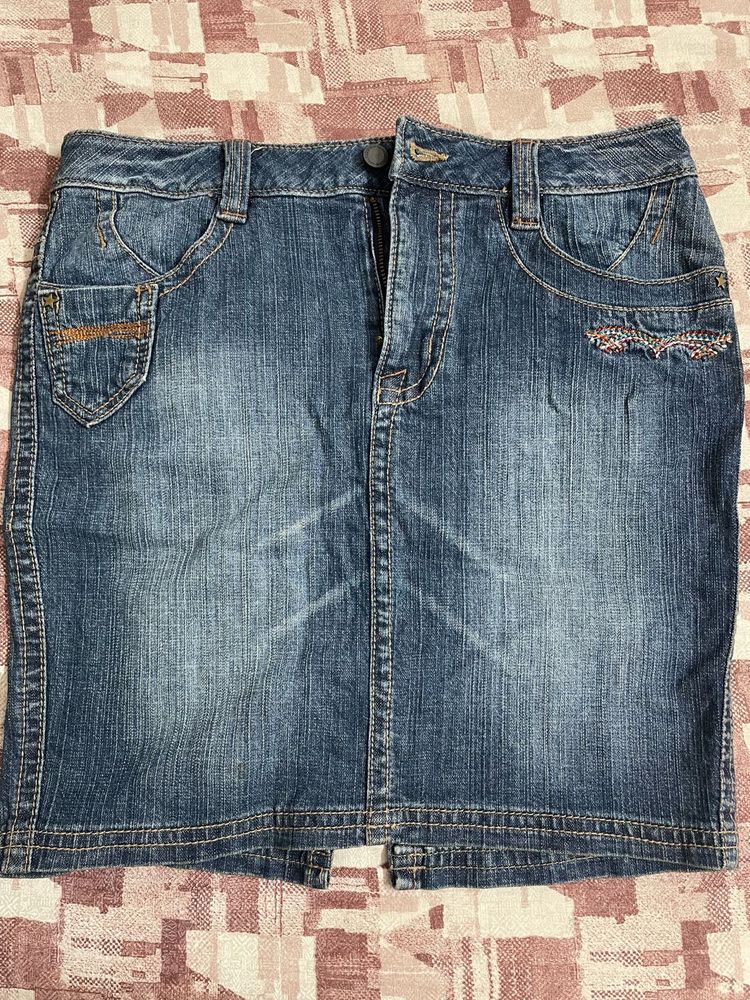Classic Blue Denim Mini Skirt