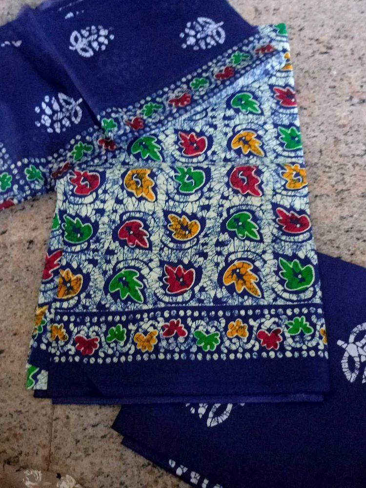 Beautiful Blue Batik Dress Material