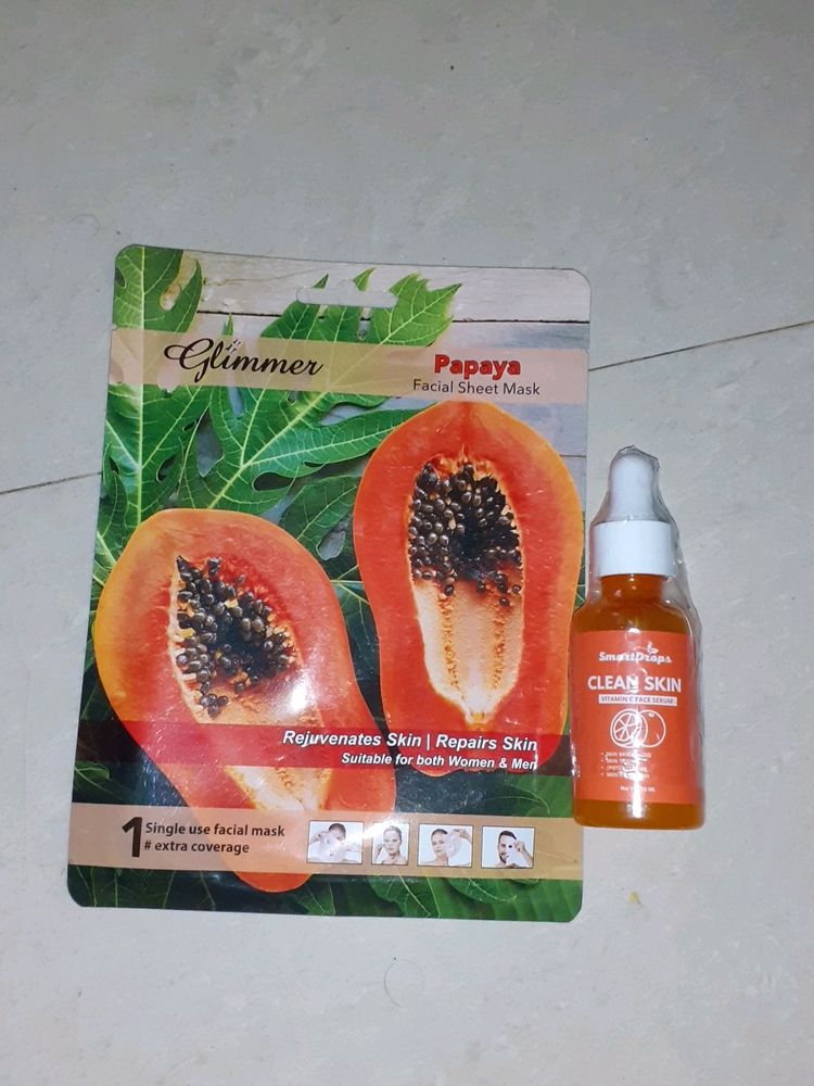 Smart Drops Vitamin C Face Serum With Sheet Mask