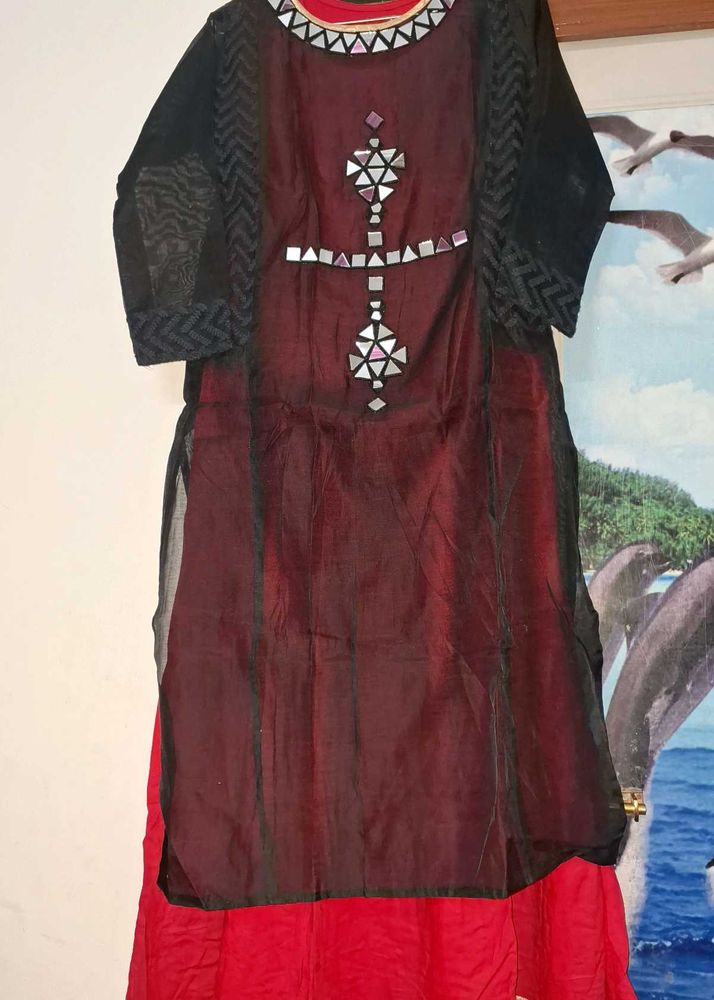 Mirror Work Party Wear Gown