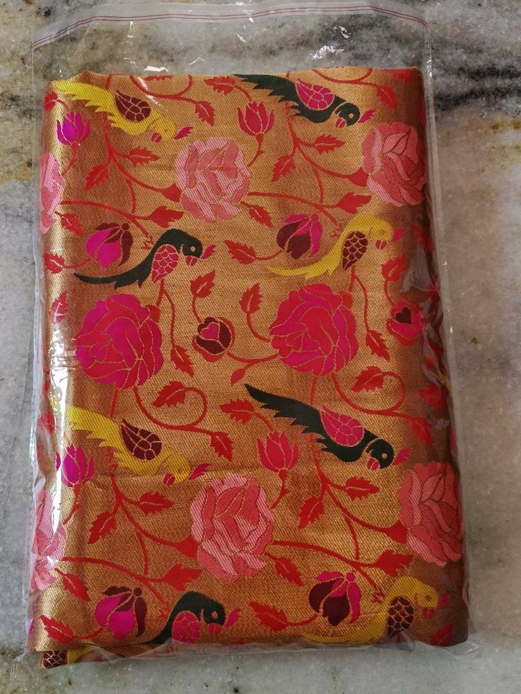 Floral Bird printed saree