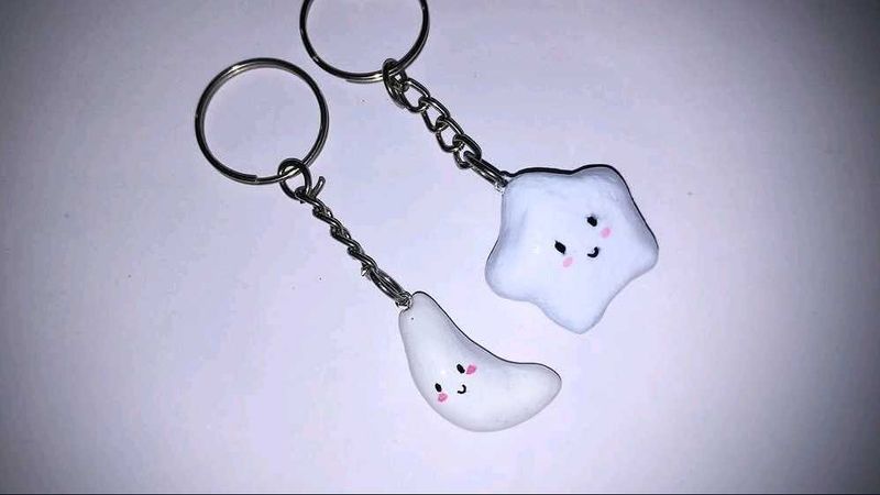 Cute Moon &amp; Star combo Keychains 🌙⭐