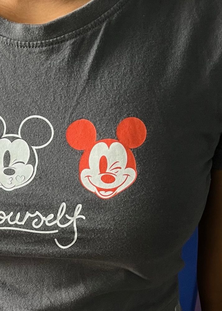 Be Yourself Crop Fitted Tshirt