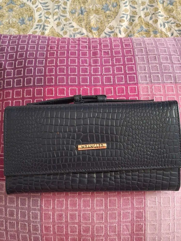 Wrangler Navy blue Croc Wallet