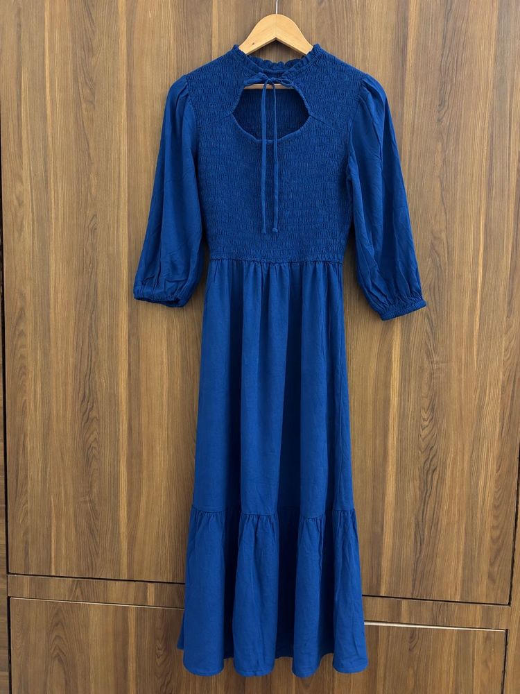 Blue smocked dress