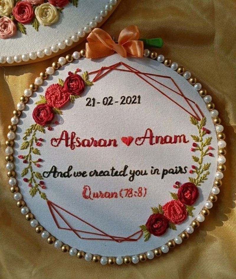 Couple Name Hoop With Quotes